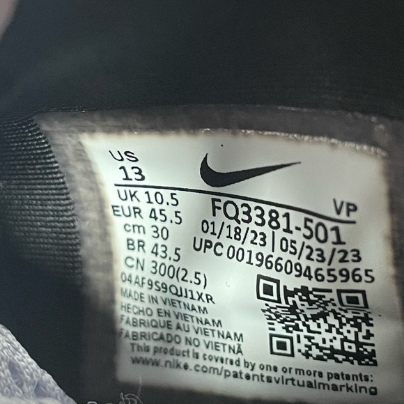 Nike Sabrina 1 'Spark' Yellow Purple Basketball Shoes Women's Size 13 Men 11.5 - Picture 10 of 10